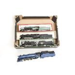 HO Gauge American Steam Locomotives and Tenders by Various Makers, including a Japanese brass 4-6-