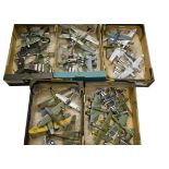 Large quantity of various makers 1:48 scale plastic Model and kit built Models WW11 and later