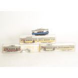 Liliput HO Gauge Trams, all 4-wheel KSW (Kreigsstrassenbahnwagen) comprising motor and trailer pairs