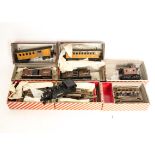 Japanese Brass HO Gauge American 'Short-Line' Steam Locomotive and Rolling Stock, the loco a