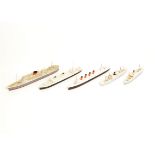 Bassett Lowke 1:1200 Waterline Ship Liner Models, 'Athlone Castle', 'Northern Prince', 'France', '