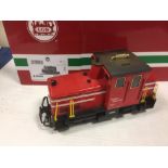 LGB and Other G Scale Trains, an 0-4-0 diesel shunter in Furka-Oberalp red as no 2061 (in