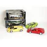 Larger Scale Diecast Vehicles, boxed models comprising 1:18 scale Hotwheels 26741 Jaguar Racing F1