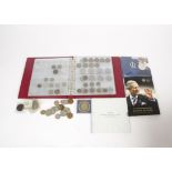 A large selection of 20th Century coins, including a 1977 Elizabeth II commemorative coin, some