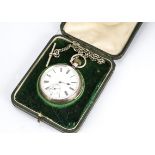 An early 20th century silver open faced repeater pocket watch, 54mm case, appears to run, with