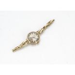 A c1940s Rolex 9ct gold lady's wristwatch, 25mm case, not running, serial no. 301016, on later