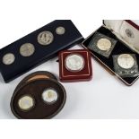 A cased 1974 Settlement of Iceland two silver coin commemorative set, together with a cased silver 2