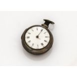 A George III silver pair cased pocket watch by John Richards of Liverpool, appears to run, case