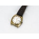A c1960s Technos Automatic Pioneer gilt and stainless steel gentleman's wristwatch, 34mm case,