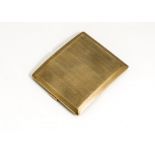 A George V 9ct gold cigarette case by S.B. & S Ltd, rectangular engine turned curving case marked