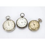 A Victorian silver pocket stopwatch by Robert Scanlon of Preston, 58mm case, appears to run and