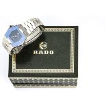 A c1970s Rado Elegance stainless steel gentleman's wristwatch, 36mm hexagonal case with opalescent