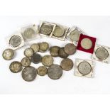 Thirteen Canadian dollars, from the 1950s and later, also a Montreal Olympic four coin set, half