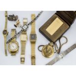 A collection of watches and other items, including an Avia Electronic and others, a Calibri