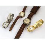 A vintage Ingersoll gentleman's wristwatch, together with three lady's watches (4)