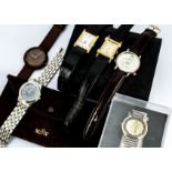 A group of six watches, including an Art Deco style Wittnauer, a boxed Calvin Klein, a boxed