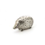 An Edwardian silver novelty pin cushion by L&S, modelled as a hedgehog, Birmingham 1907