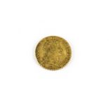 An 18th century Brazilian gold coin, the 128000 Reis from the reign of John V of Portugal, dated M