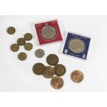 A collection of World coins, sorted by courtiers in envelopes (parcel)