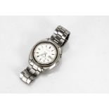 A c1980s Seiko Bell-Matic stainless steel gentleman's wristwatch, 36mm case, ref. 4006-7080 T,