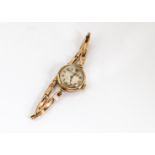 An Art Deco period Rolex 9ct gold cased lady's wristwatch, on a 9ct gold expanding strap, 17.3g