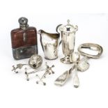 A collection of 19th and 20th century silver and silver plated items, including a large late