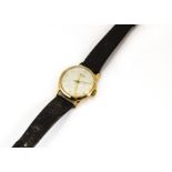 A 1960s Longines 9ct gold cased gentleman's wristwatch, 34mm circular case, silvered dial with