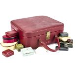 A quantity of leather and vinyl covered jewellery boxes