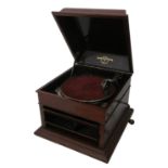 Table grand gramophone, Columbia Model 120A with No 9 soundbox on Plano-Reflex arm, bifurcated