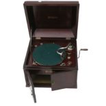 Table grand gramophone, Vesper, but with replacement tone-arm and soundbox, in (Waring & Gillow)