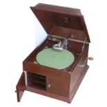 Table grand gramophone, mahogany: an HMV Model 8 (TCAM), dated 1915, with Exhibition soundbox