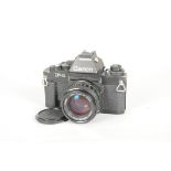 A Canon F-1 New SLR Camera, serial no. 252185, AE Finder FN, shutter working, metering working, body