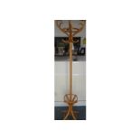 A contemporary beech Bentwood hat stand, height 94 cm