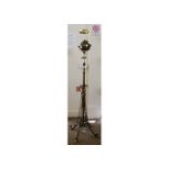 A 19th Century Benham and Froud style brass and copper oil lamp converted to telescopic standard