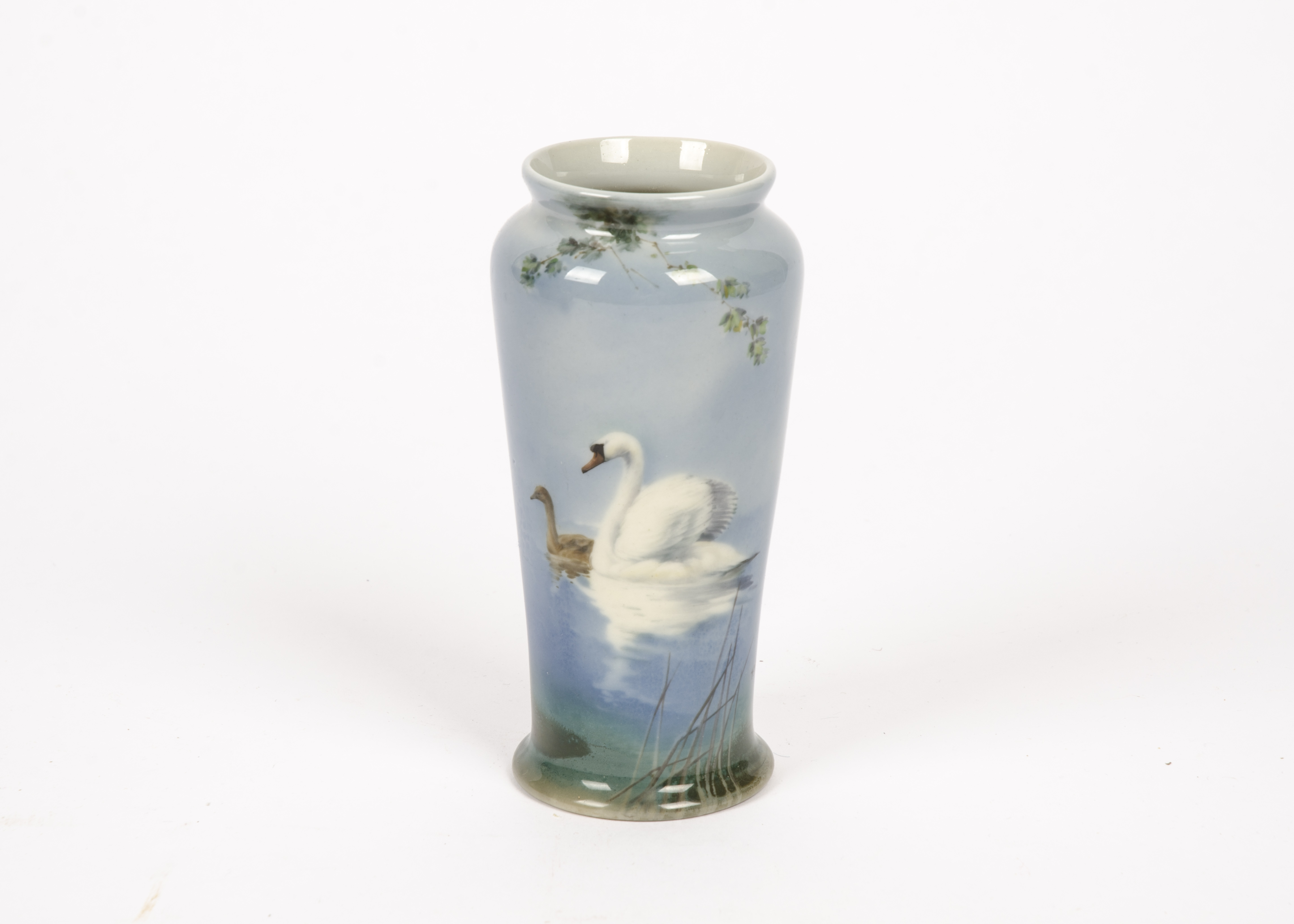 An early 20th Century Royal Doulton Titanian glazed ceramic vase, decorated by F. Henri, decorated