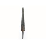 A Tudor period plug bayonet, bearing impressed Tudor Rose and Crown marked to both sides, the