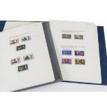 A collection of British stamps, in five albums, dating from the 1950s, but some earlier, up to the