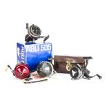 Fishing Reels, six reels, Ambassadeur No6000 in case with oil and instruction booklet, Abu 505