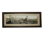 A Panoramic Silver Print Photograph of The Investiture of Edward Prince of Wales at Caernarfon