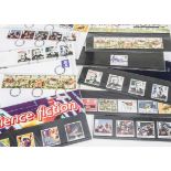 A collection of modern Royal Mail mint stamp sets and First Day Covers, appox over 100, together