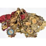 A collection of 18 R.A.O.B sash chains, including G.H Davies lodge No.6184, Grand Lodge of