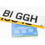 Registration number, Personal number plate B1 GGH, currently on retention certificate, could read