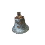 Ship's Bell, mid-20th century ship's bell, marked M/T VESTEN and 1951, lacks clapper, dented rim,
