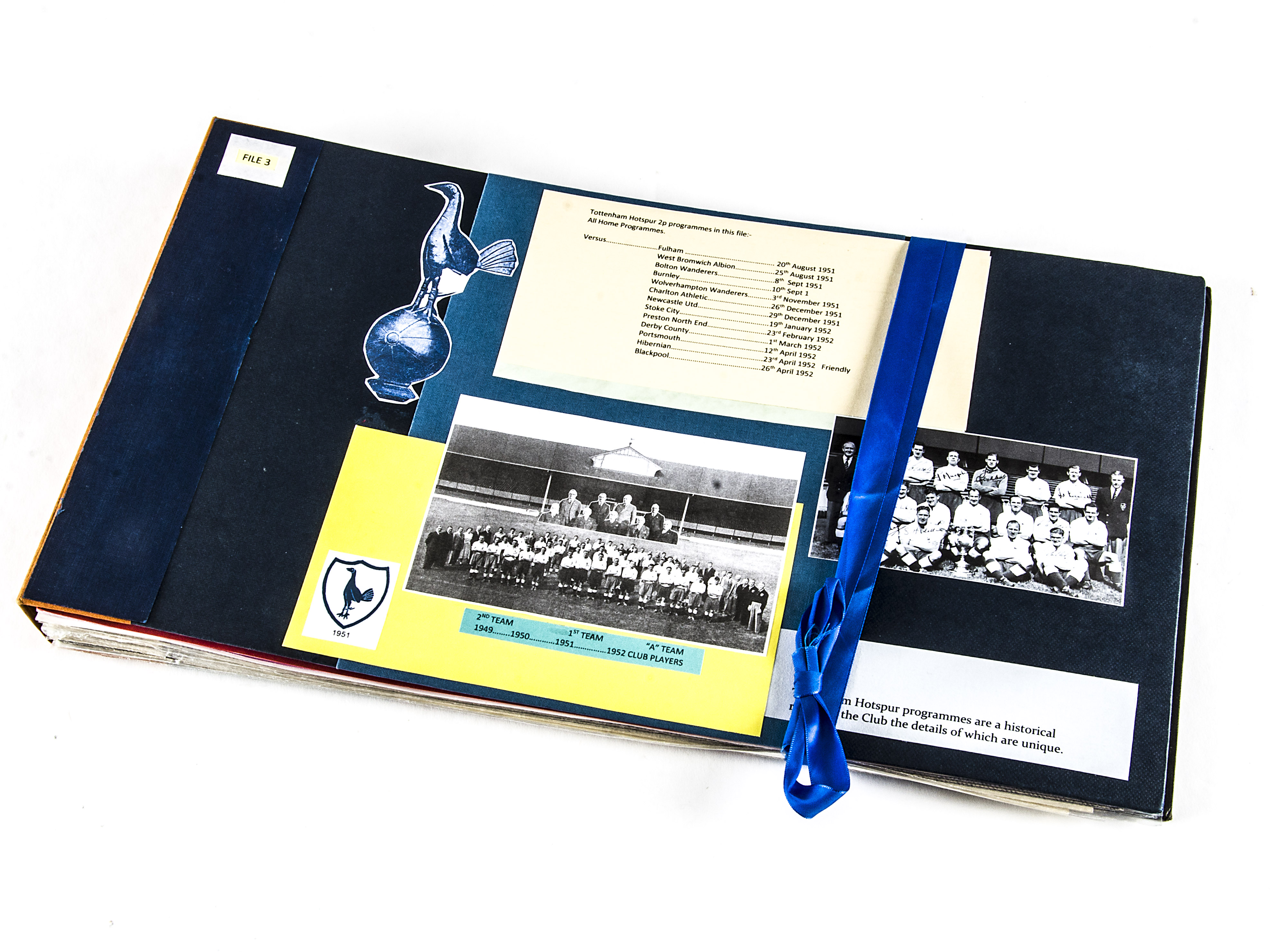 Tottenham Hotspur Programmes, home programmes 1951 and 1952 that include from 1951 Fulham, West