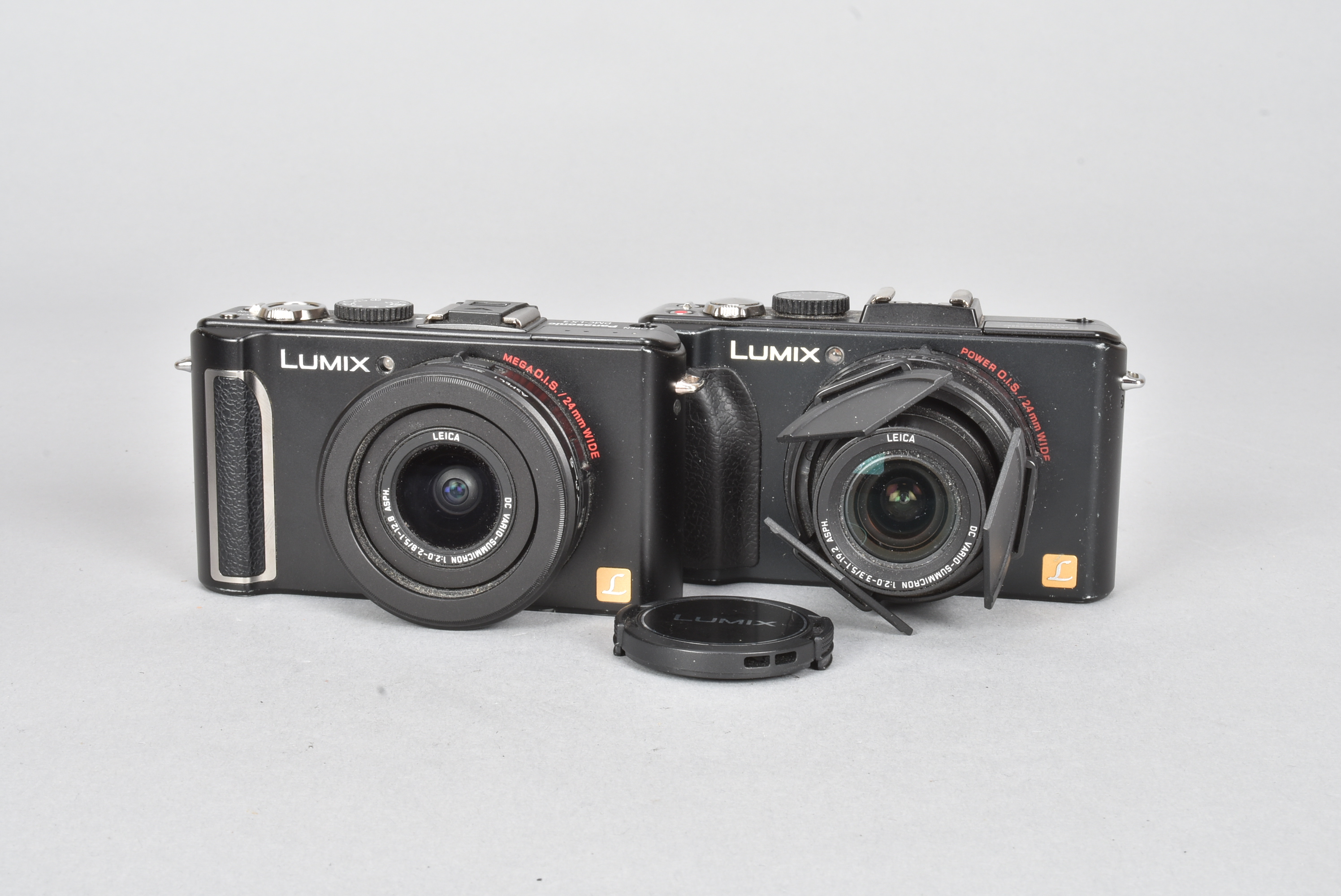 Lumix LX3 and LX5 Digital Cameras, LX3, powers up, shutter firing, in maker's box, with batteries,