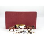 H M of GB boxed set 'Ploughman's Lunch', comprising of horses (2) with separate collars and nose