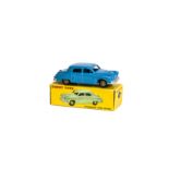 A Dinky Toys 172 Studebaker Land Cruiser, blue body, fawn hubs, in original box, E, box F