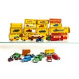 Dublo Dinky Toys Complete Set, 061 Ford Prefect, 062 Singer Roadster, 063 Commer Van, 064 Austin