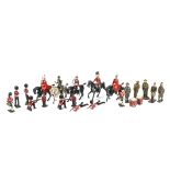 Various Britains and Hilco military lead figures including 2nd version drummer in blue from set