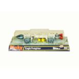 A Dinky Toys 360 Space 1999 Eagle Freighter, light metallic blue and white body, red rear and side